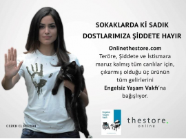 Sokaklarda ki sadık dostlarımıza şiddete hayır Tişörtü