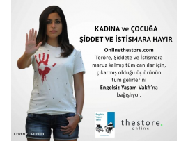 Kadına ve Çocuğa şiddet ve istismara hayır Tişörtü